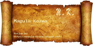 Magula Kozma névjegykártya